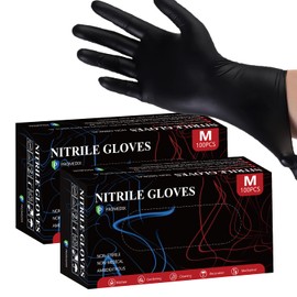PROMEDIX P Nitrile Gloves, 4mil-200 Count, Gloves Disposable Latex Free, Disposable Gloves for Household, Food safe