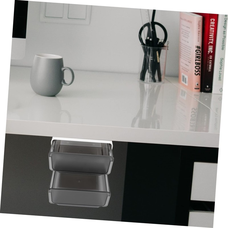 Operitacx Box Double Storage Box Desk Drawer Drawer Compartment Under