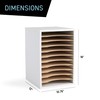Safco Products Vertical Desktop Sorter, 11 Compartment, White