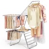 APEXCHASER Clothes Drying Rack with 4 Wings, Stainless Steel Drying