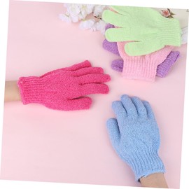 Baluue 10pcs Mixed Color Nylon Exfoliating Bath Gloves Deep Cleaning Back Scrubber for Shower Gentle Skin Massage Gloves Practical Bathroom Accessory Set