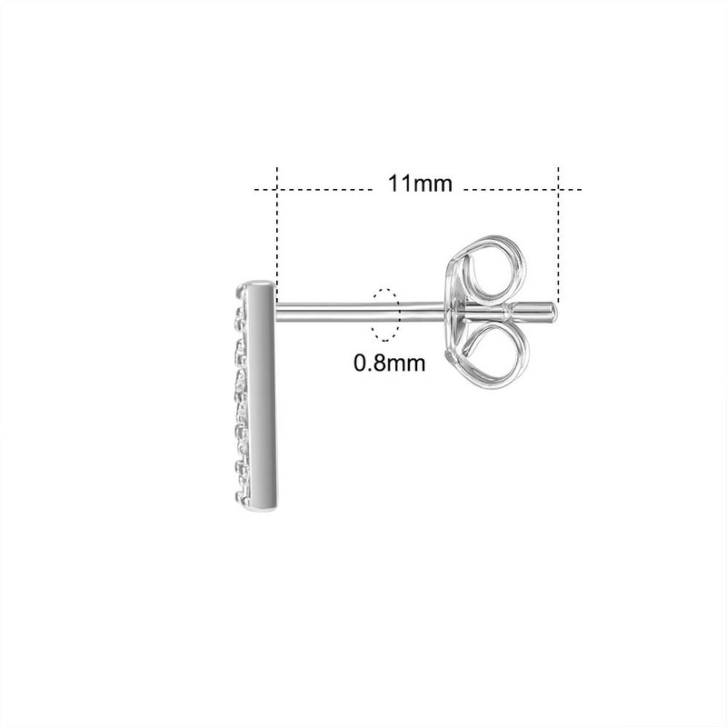 AoedeJ Initial Earrings 925 Sterling Silver Cubic Zirconia Women Initial
