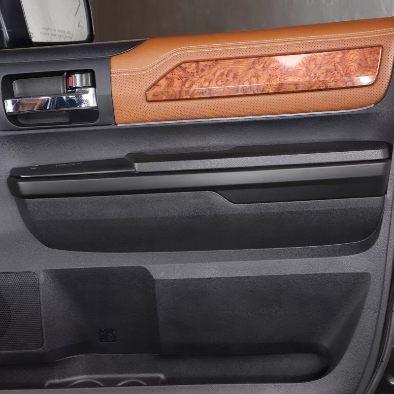 Unbranded ABS Interior Door Panel Trim Strips Matte Black 4pcs