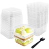 Qyyiguf 50 Pcs 8OZ Plastic Dessert Cups with Lids and