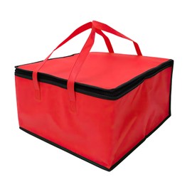 Insulated Bag for Pizza Takeaway, 35 x 35 x 22 cm, Insulated Bag for Food Delivery, Large Insulated Bag, Insulated Bags for Cold and Hot Food, Large Capacity, Foldable, red, Insulated bag for pizza to