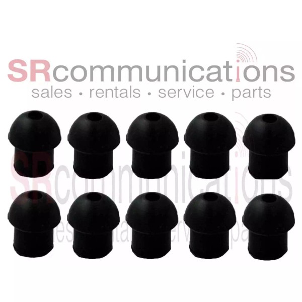 SRCommunications QTY 10 Black Mushroom Style Earbud Tips For two