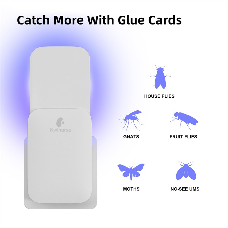 Kiwinurse Indoor Fly Trap Refill Glue Cards for UVLA1001 Indoor