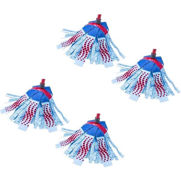 Vileda 4 x Vileda Supermocio 3 Action Microfibre Mop Head