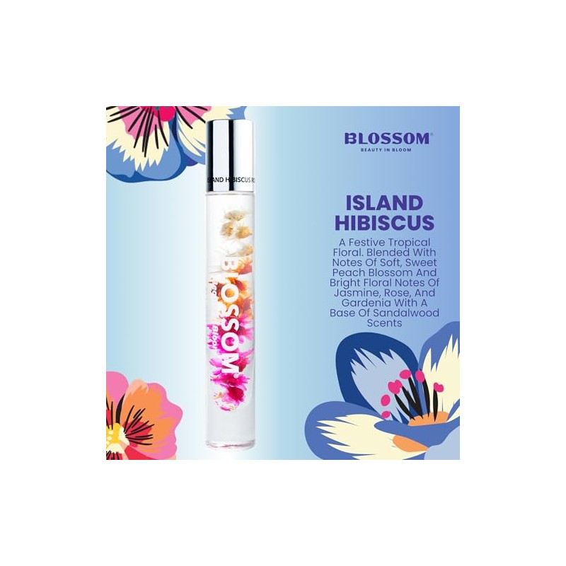 Blossom - Aceite perfumado en rollo, con flores reales, 0.2