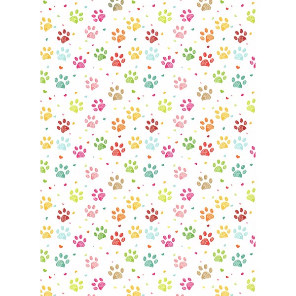 arkamii premium wrapping paper set of 4 sheets size 39 x 27 inch cute pet child (18-8681)