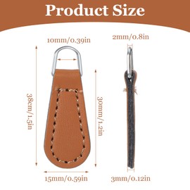 Ymapinc Detachable Replacement Leather Zipper Pull，8 PCS Universal Zippers Repair Kit Zipper Pulls for Purses Black Leather for Luggage Backpacks Suitcases Jackets Purses Slider & Stopper Accessories