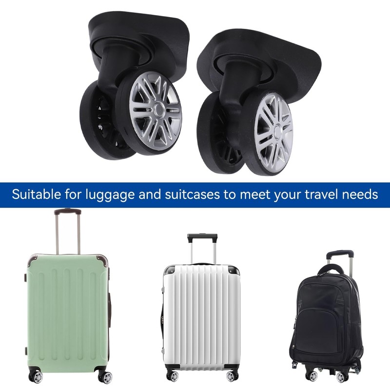 Suitcase Casters, 1 Pair Suitcase SwivelCasters Repalcement Double Row Wheels