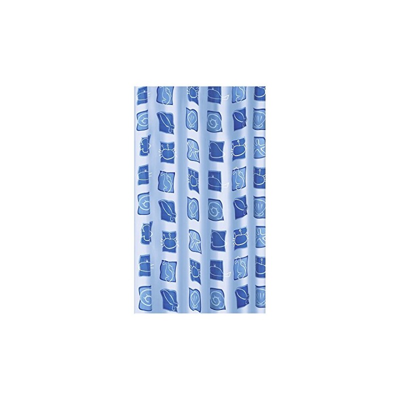 Kleine Wolke Shower Curtain with Sealife Motif 180 x 200