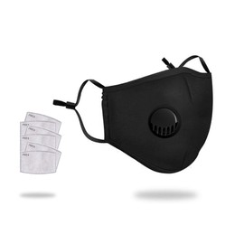 Anti Pollution Mask Breathable Washable With 6 Replaceable Filters Dust Mask Foldable Face Mask Reusable Protection with Activated Filters, Unisex, Adjustable Nosepiece Title