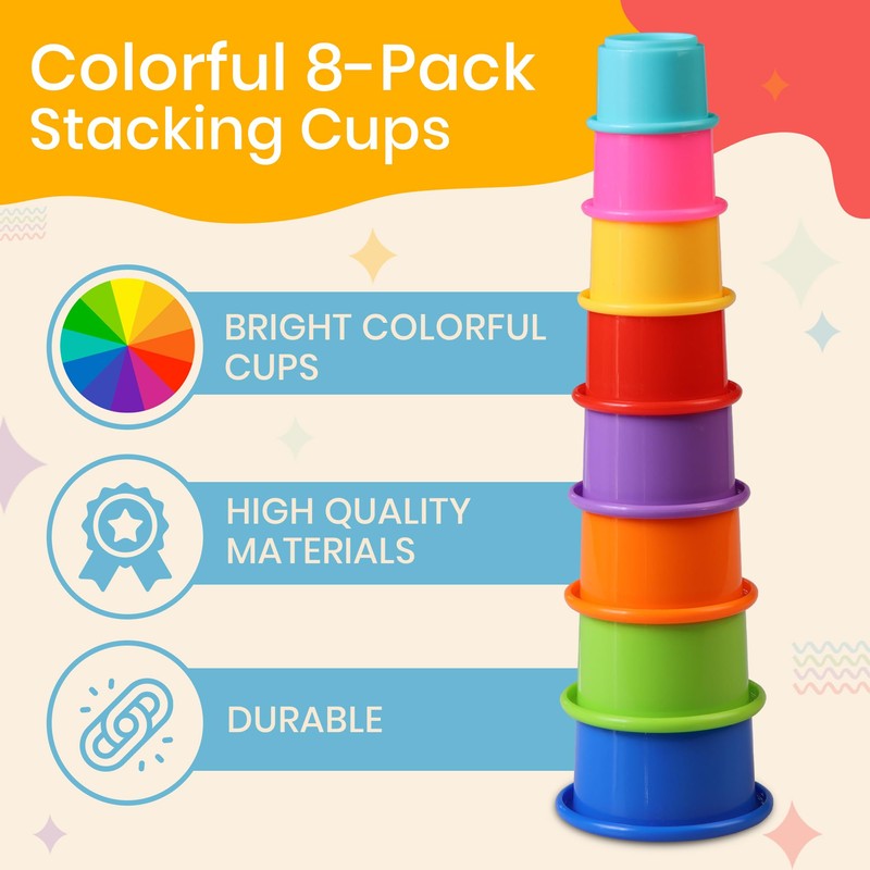 Tiny Tinker Stacking Cups Baby Toy Educational Cup Stacking Set
