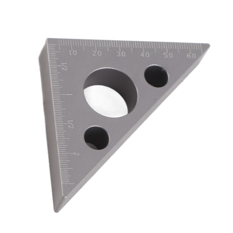 45/90 Degrees Matte Aluminum Alloy Mini Right Angle Ruler Woodworking