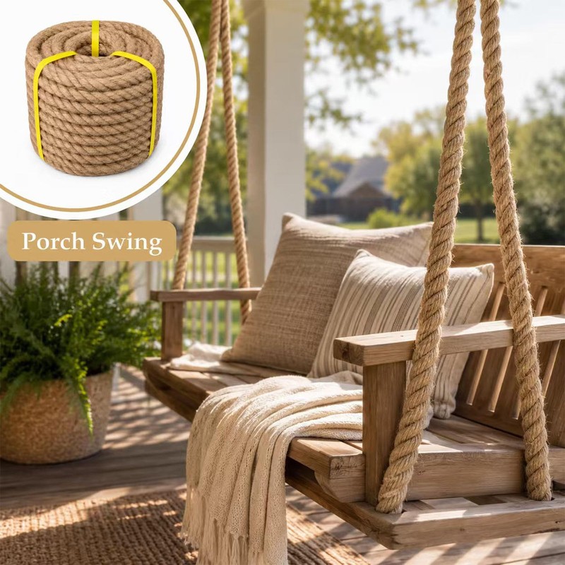 Natural Hemp Rope - 2 Inch x 50 Feet -