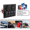 4 Gang Rocker Switch Panel LED Waterproof Dual USB Charging