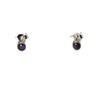 Round Purple AMETHYST Sterling Silver Gemstone Stud Earrings 925-4 mm