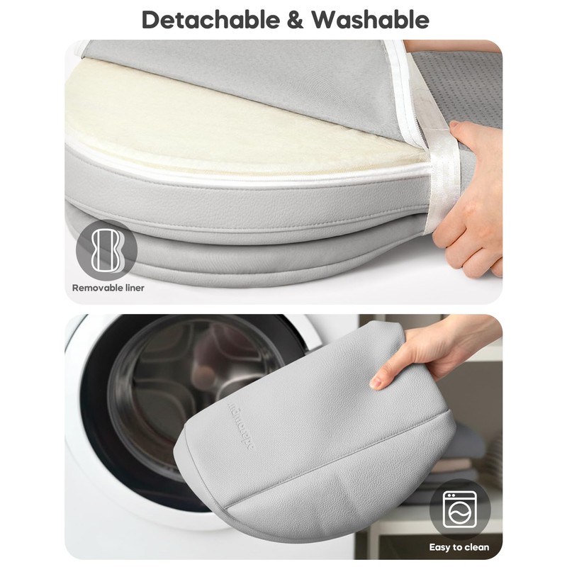 Baby Changing Pad with Waterproof & Wipe-Clean, Non-Slip Foldable PU