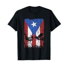 Cock Fight Gallo's Gallero Fighting Rooster Puerto Rico Flag T-Shirt