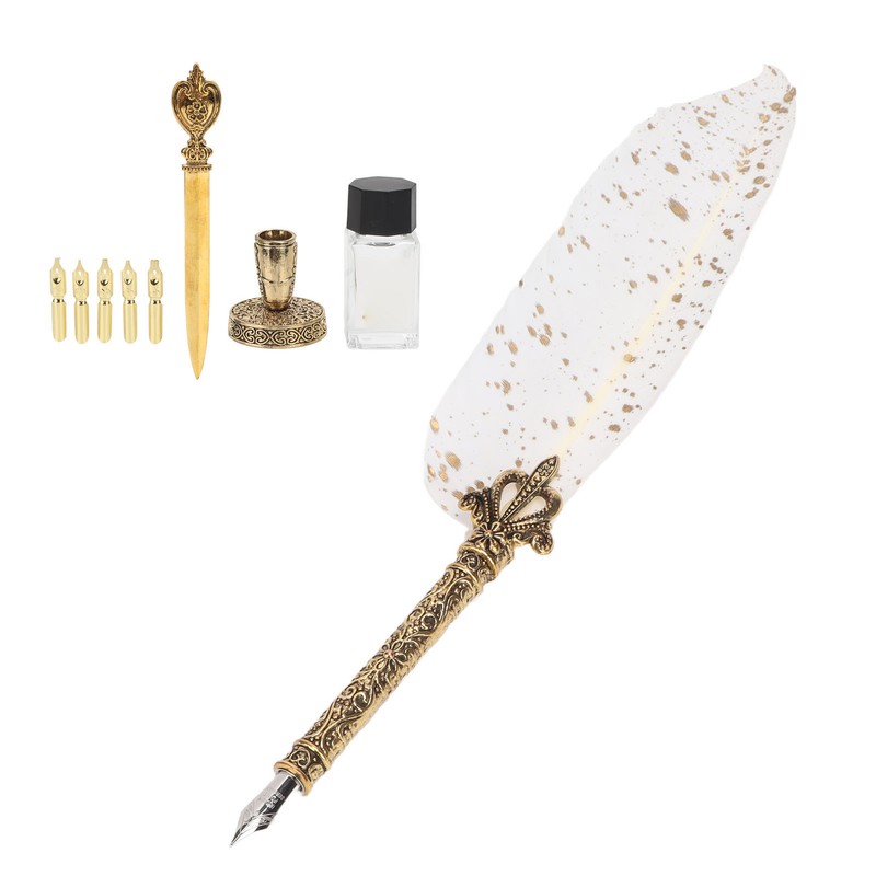 Quill Pen Set Retro Elegant Exquisite Smoothing Writing Multiple Replacement