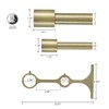 Double Curtain Rods 72-144", Decorative Double Drapery Rods with Cap
