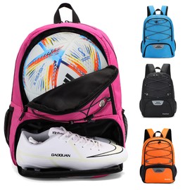Hsmihair Youth Soccer Bag-Soccer Backpack&Backpack for Football Basketball,with Ball Compartment Separate Cleat Package