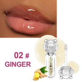 MAFFICK Nourishing Lip Oil- Natural Lip,Reducing Lip Wrinkles, Preventing Dryness and Chapping for Glossier Lips (Ginger)