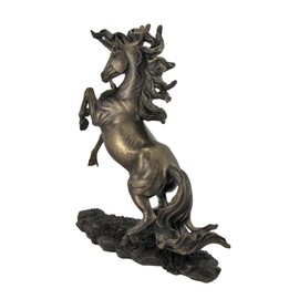 Veronese Design Bronzed Rearing Unicorn Statue