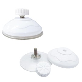 LuckyOpt Cat Window Perch Suction Cups, 2Pcs Iron Screw Large Suction Cups with Protective Cover for Cat Window Hammock, Premium PVC Strong Suction Cups for Glass, Wall (82mm)