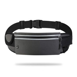 Running Pouch, No Shake, Waterproof, Sweat, Father's Day, Waist Pouch, Water Bottle Pouch, Adjustable Belt, Earphone Hole, Large Capacity, Lightweight, Smartphone Compatible, Night Activities, Waist Belt, Mountain Climbing, #02. grey