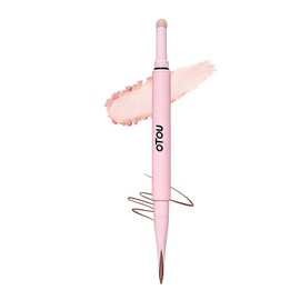 INTOPOP Tear Bag Pencil, Double Line Expert, Double Ended Type, 2 in 1, Natural Pearl Gloss, Matte, Waterproof, Sweat Proof, Smudge Resistant, Eye Makeup, Apricot, For Beginners (01-Apricot)