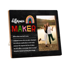 Inspirational Picture Frame For Women, Difference Maker Photo Frame, Thank You Gifts For Boss Coworker Teacher, Appreciation Gifts Frame For Birthday Christmas Thanksgiving Graduation -A12