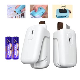 J&LHEAYU Mini Bag Sealer Min-Handheld Bag Heat Vacuum Sealer-2 in 1 Heat Sealer & Cutter Portable Bag Resealer Machine (Battery Included)