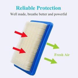HOODELL 10 Pack 491588S Air Filter + 394358 Fuel Filter Compatible with Briggs and Stratton 491588 4915885, Toro 20332, Craftsman 33644, Pro Performance for Push Lawn Mower