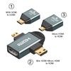 cablecc 3 Stück/Set Micro & Mini HDMI auf HDMI-kompatible 1.4