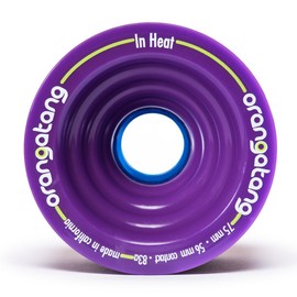 Orangatang in Heat 75 mm 83a Downhill Longboard Skateboard Cruising Wheels (Purple, Set of 4)