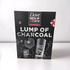 Dove Men+Care Charcoal Gift Set Body + Face Wash Exfoliating Bar Soap Body Scrub