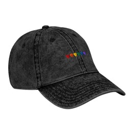 Merchbaendchen Shop Vintage Rainbow Hearts Cap, gray