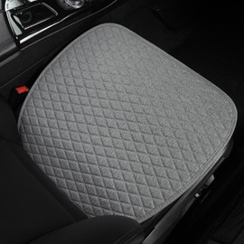 West Llama Linen Car Seat Covers,Bottom Seat Covers for Cars Include 1 Piece Front Driver Seat Pad Mat Universal Fits 90% Vehicles,SUVs,Cars,Sedans(1Piece-Gray)