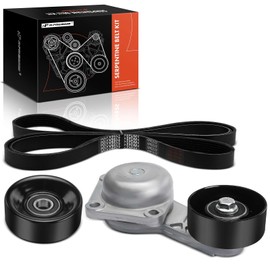 A-Premium Engine Serpentine Belt Drive Kit Compatible with Ford F-150, F-250 F-350 F-450 F-550 Super Duty, E-150 E-350 Econoline Club Wagon, Excursion & Starcraft Bus Starlite - 4.6L 5.4L 6.8L