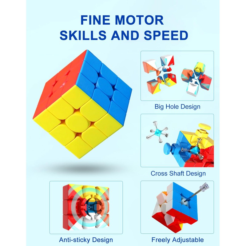 CFMOUR Speed Cube Set - Moyu Meilong 2x2x2 3x3x3 Pyramid
