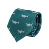 [COLORATA] Carolata Shark Pattern Necktie (100% Silk / Jacquard Woven),