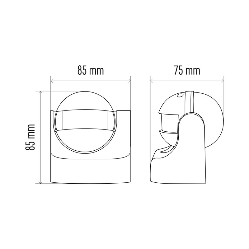 EMOS Infrared Motion Sensor IP44 for Outdoor Use, 12 m