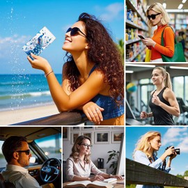 Mcapirivo Soft Sunglass Eyeglass Glasses Case,7x3.5inches, Portable Pu Leather Squeeze Top Sunglasses Holder Bag Pouch for Women Men Peacock Blue