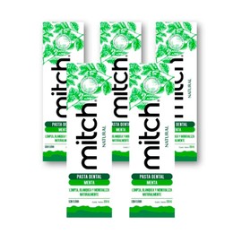 5 Pack Pasta Dental Mitch Sin Fluor 100% Natural Sabor Menta