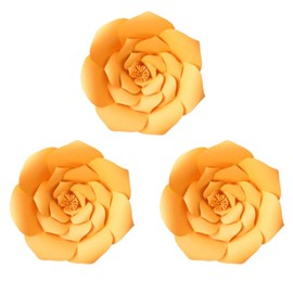 Daily Mall Paper Flower Decorations 3D Paper Flower DIY Handcrafted Flowers Party Wedding Flower Giant Paper Flower Wall Backdrop Flower for Nursery Birthday Bay Shower (Orange-12inch)