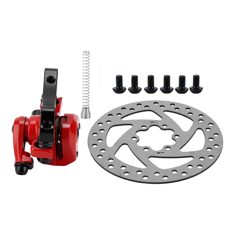 140mm Brake Disc Caliper Kit 6‑Hole Aluminum Alloy Wear Resistance