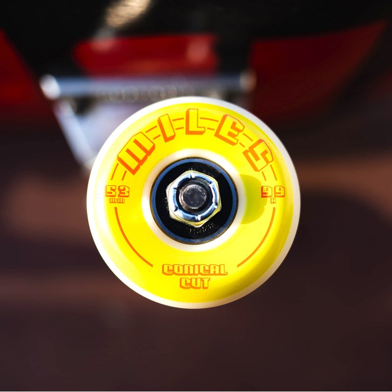 Miles Skateboard Wheels, 99a, 2.1 inches (53 mm), Conical Hard